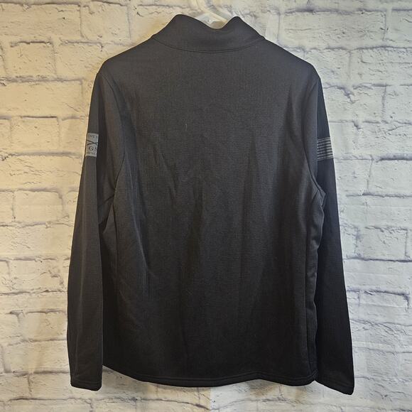 Grunt style Women's 1/2 Zip Waffle Top Sweater- Sz Large Black NWT - Picture 4 of 6